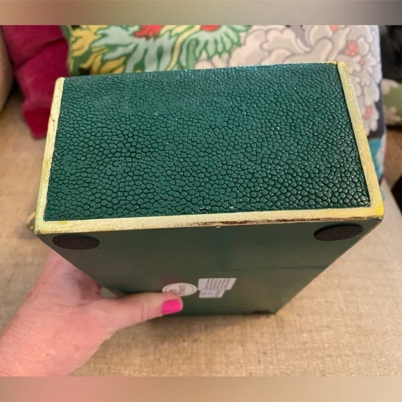 Uttermost Karis Emerald Green Decorative Storage Box - Picture 6 of 9